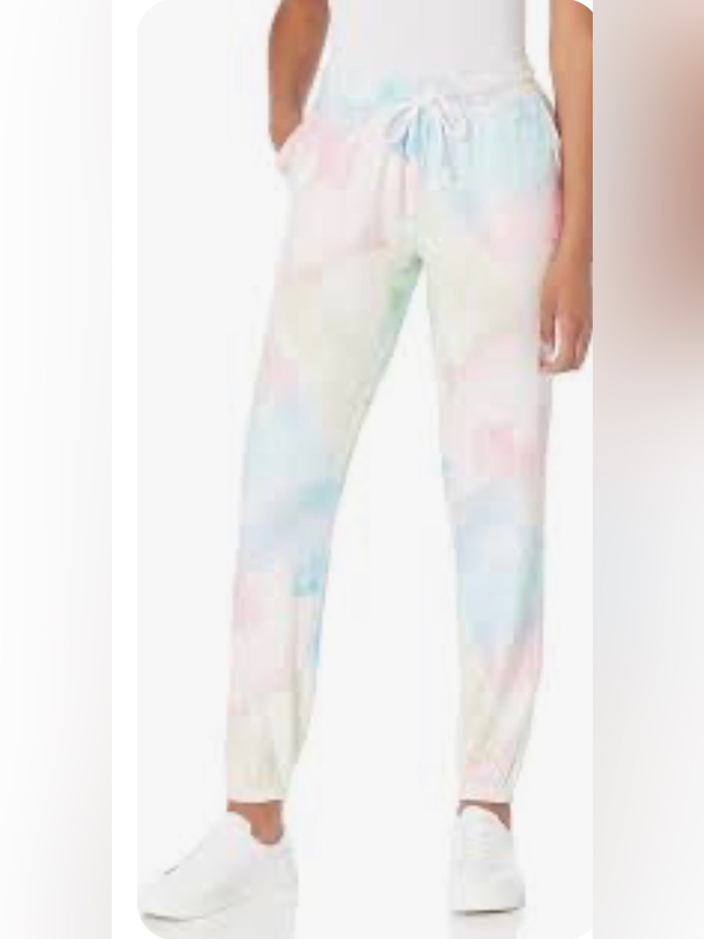 PJ Salvage Pastel Tie-Dye Lounge pant in Mint, Blush & Baby Blue